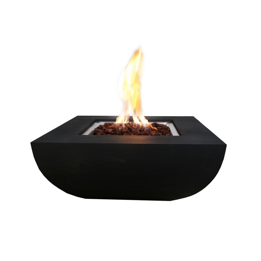 Modeno Aurora 34 In X 34 In Grey Square Concrete Propane Fire