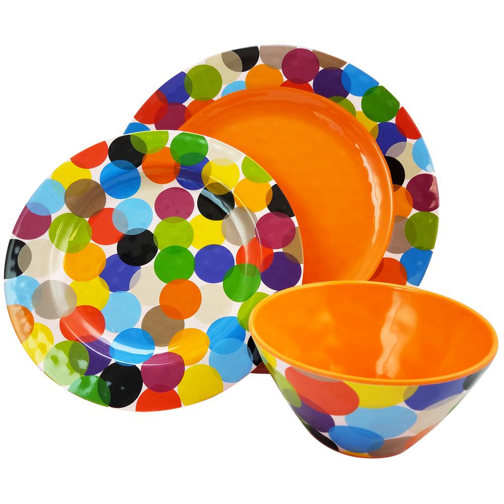 Orange Dinnerware Sets Dinnerware The Home Depot