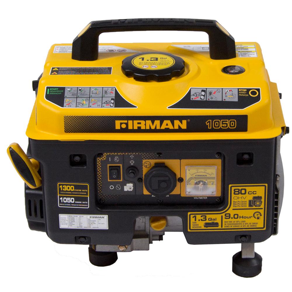 Firman Performance Series 1300/1050-Watt Gas Powered Extended Run Time Portable Generator