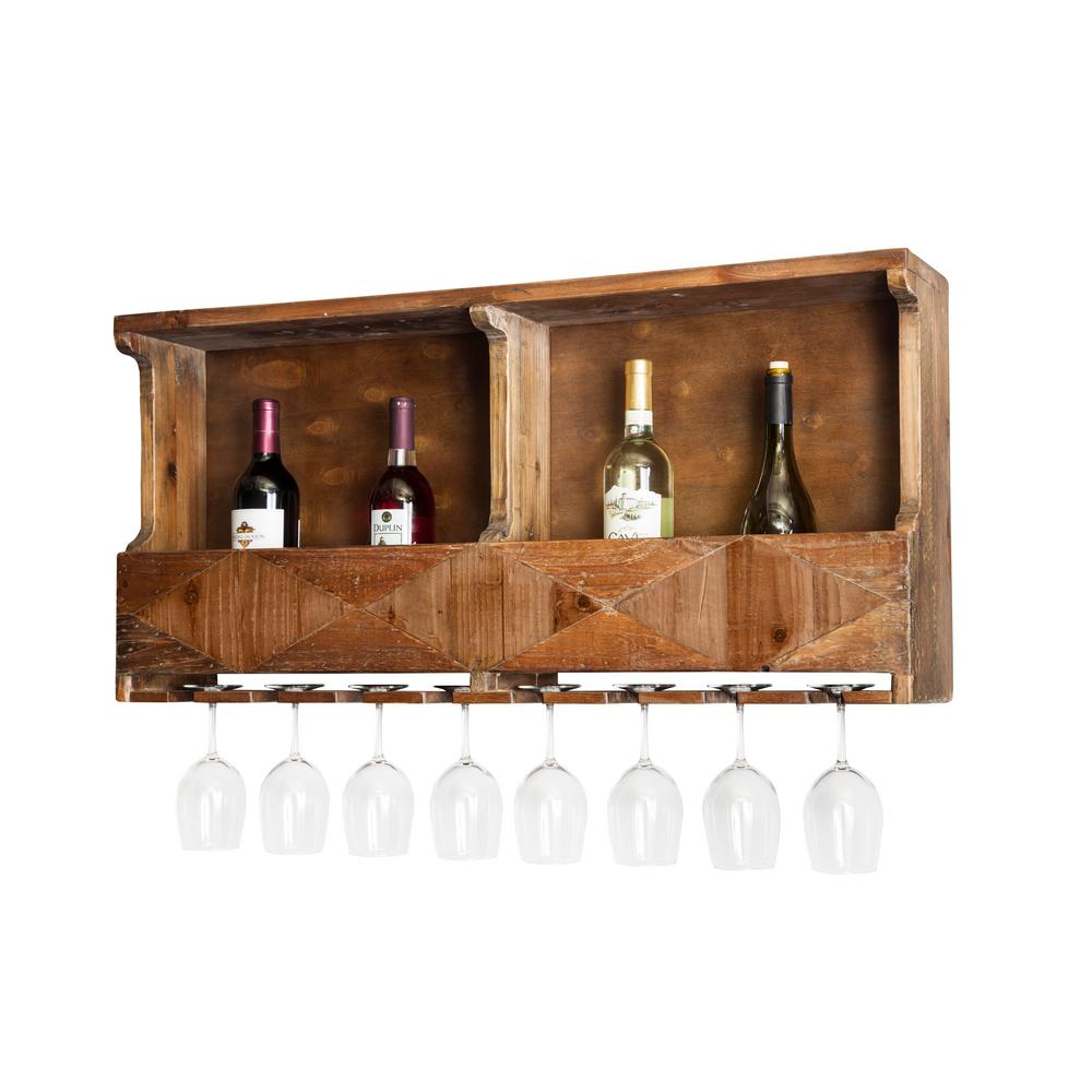 Rustic Wine Cabinet Furniture The Home Depot Revive 12 Bottle Brown Reclaimed Wood Wine Rack