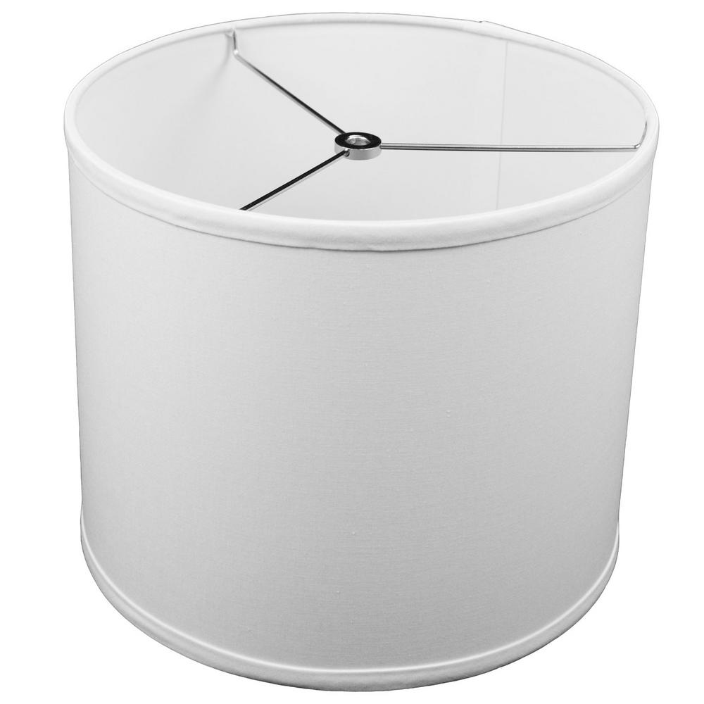 Fenchelshades Com 12 In Top Diameter X 12 In Bottom Diameter X 14 In H Drum Burlap Off White Lamp Shade 12 12 14 W B Off The Home Depot