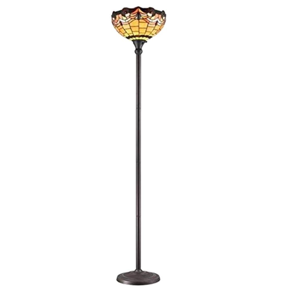 Amora Lighting 71 25 In Tiffany Style Torchiere Jeweled Floor Lamp Tiffany Style Torchiere Jeweled Floor Lamp