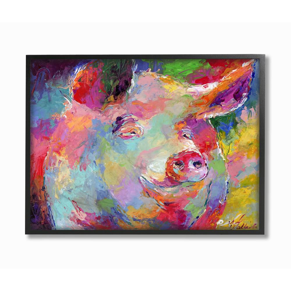 10 x 15 Design by Artist Carolee Vitaletti Stupell Industries Brightly Painted Pig Wall Plaque