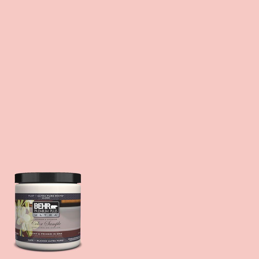 BEHR Premium Plus Ultra 8 oz. 160C2 Flush Pink Interior/Exterior Paint Sample160C2U The
