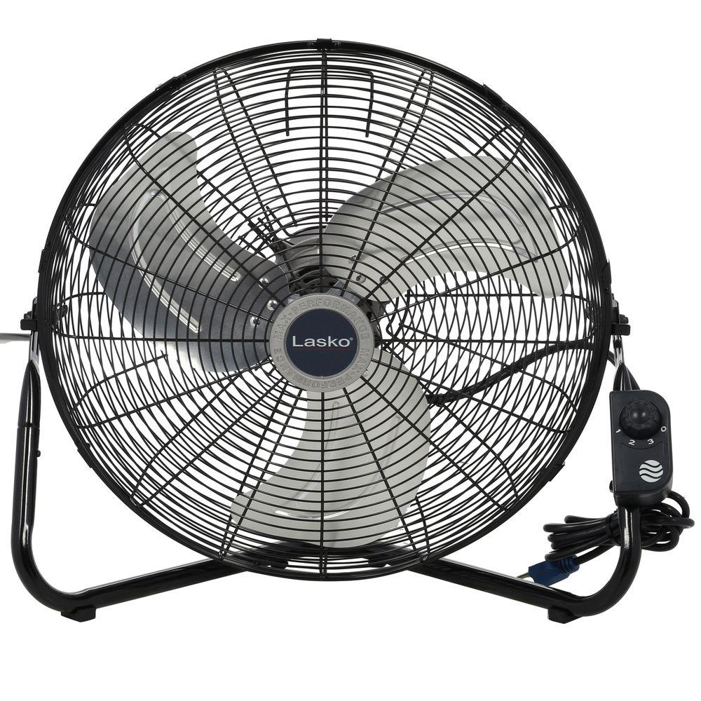 20 In High Velocity Floor Or Wall Mount Fan In Black