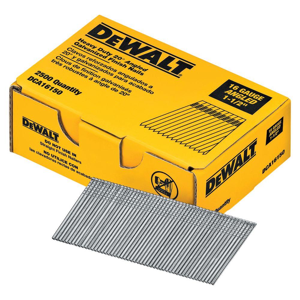 Angled Finish Nail 16ga PK2000 2-1//2 In