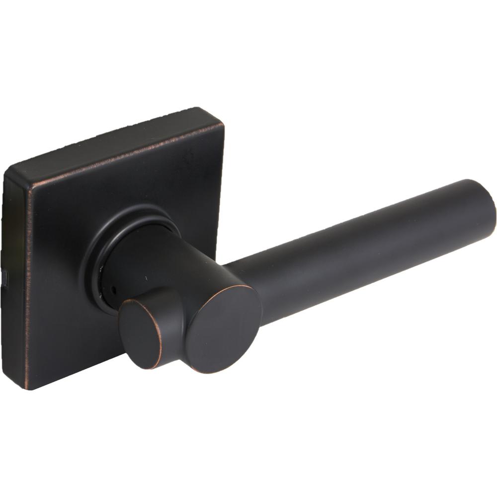 Defiant Woodbridge Aged Bronze Hall Closet Passage Door Lever With