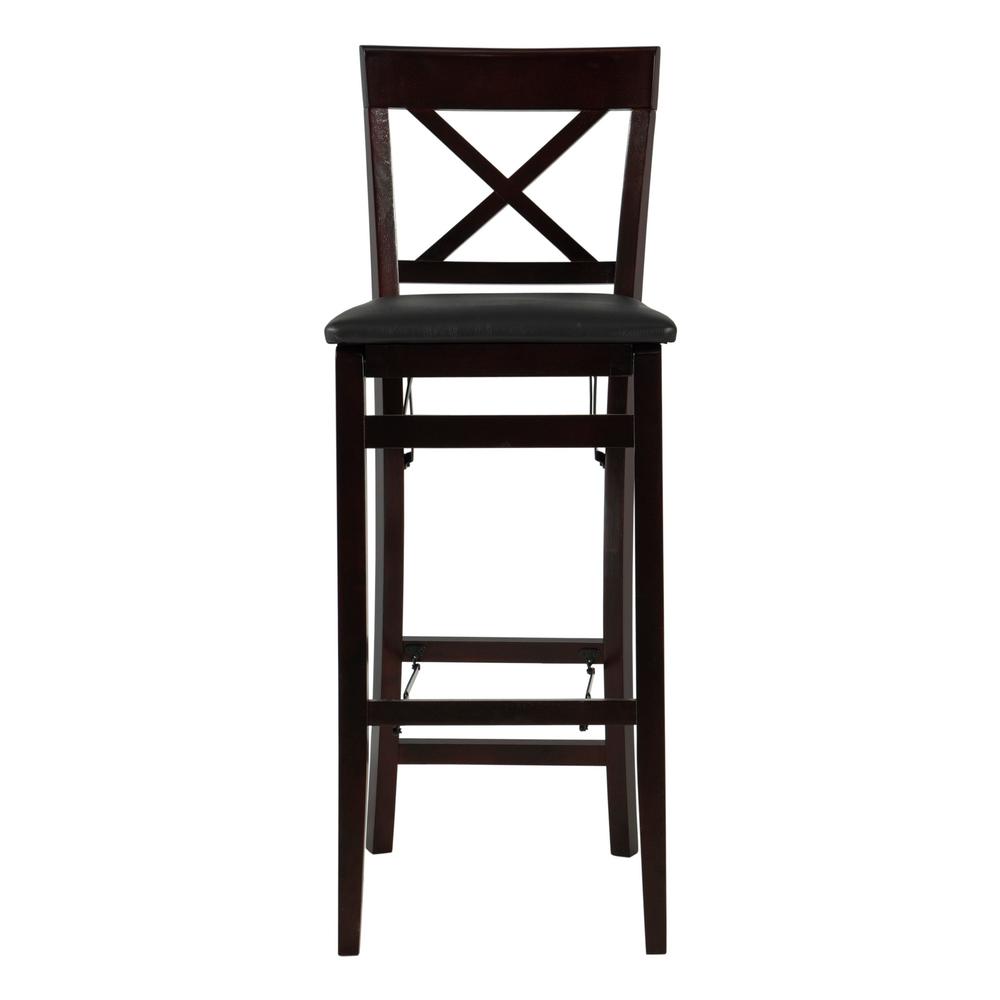 Linon Home Decor Triena 30 In Espresso X Back Folding Bar Stool 01851esp01asu The Home Depot
