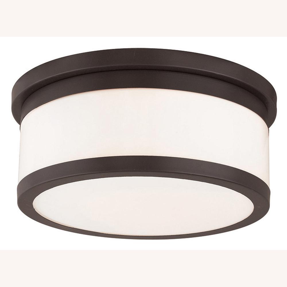 livex lighting stafford 3 light bronze flushmount 65503 07 the
