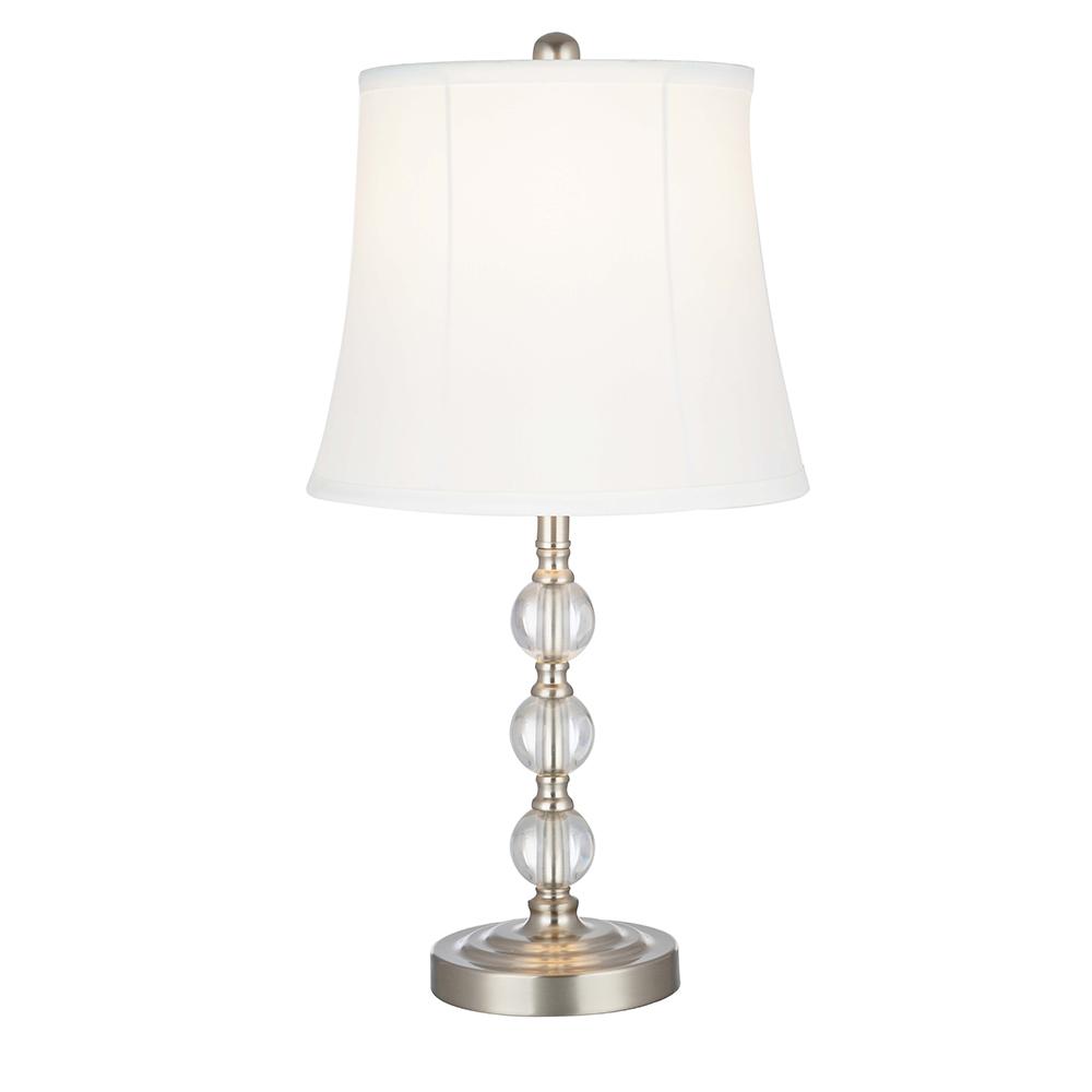 stacked glass ball table lamp