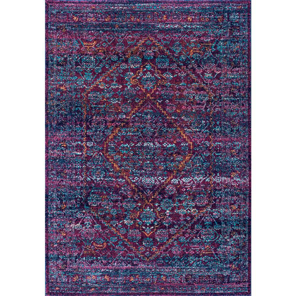 Nuloom Vintage Medallion Rima Purple 8 Ft X 10 Area Rug Rzbd33b Vintage Medallion Rima Purple 8 Ft X 10 Area Rug