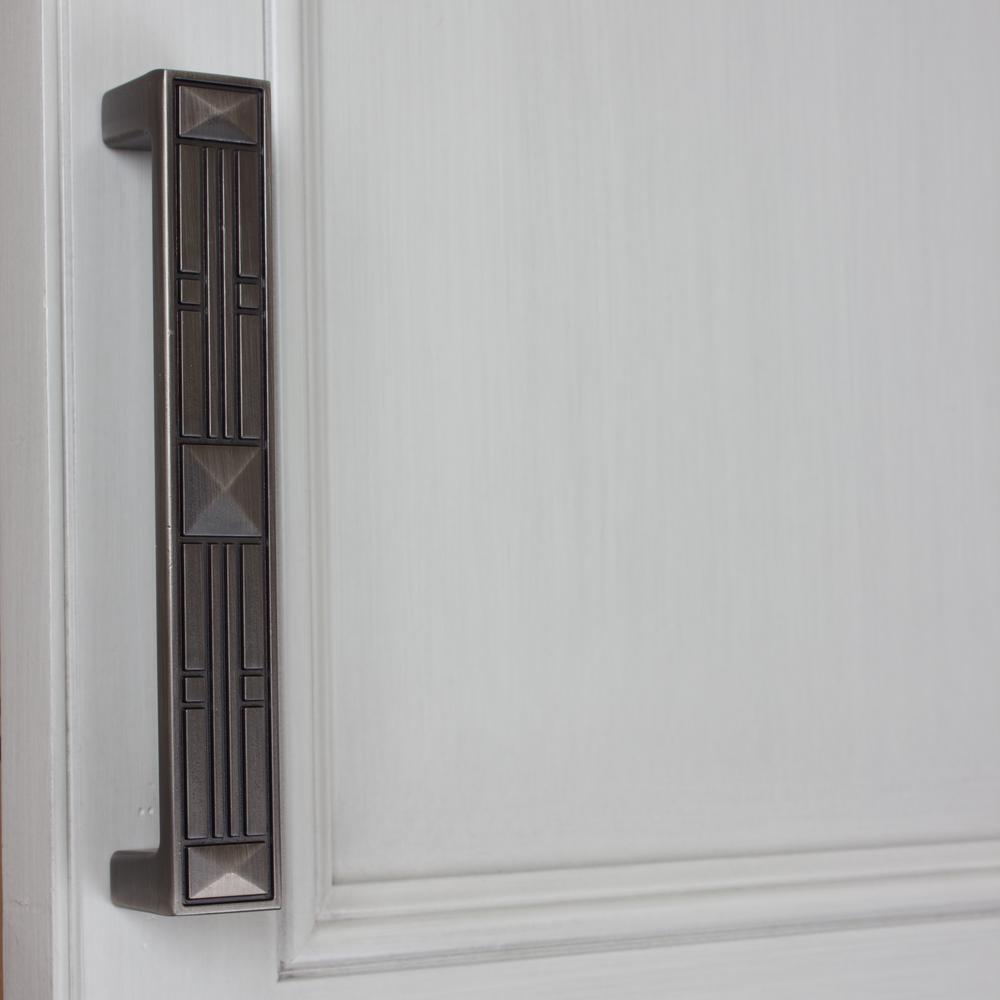 Gliderite 5 In Center To Center Satin Pewter Craftsman Collection