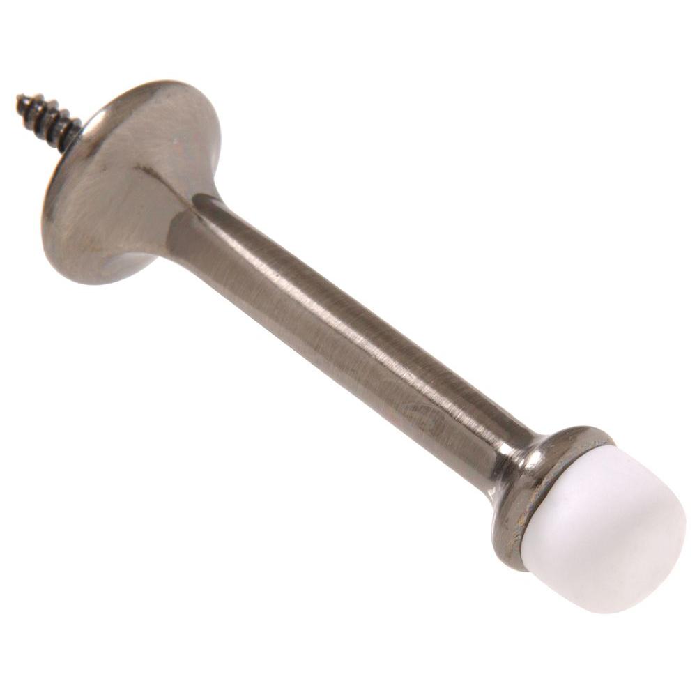 Hardware Essentials 3 in. Pewter Standard Rigid Door Stop (5Pack