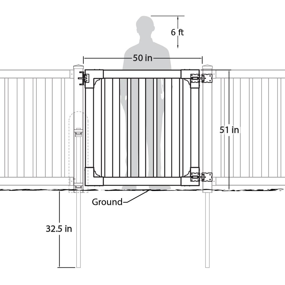 Pack Wambam Sturbridge Vinyl Yard And Pool Gate With Hardware 3 48 High By 48 Wide Slides Ladders Diving Boards Pool Ladders