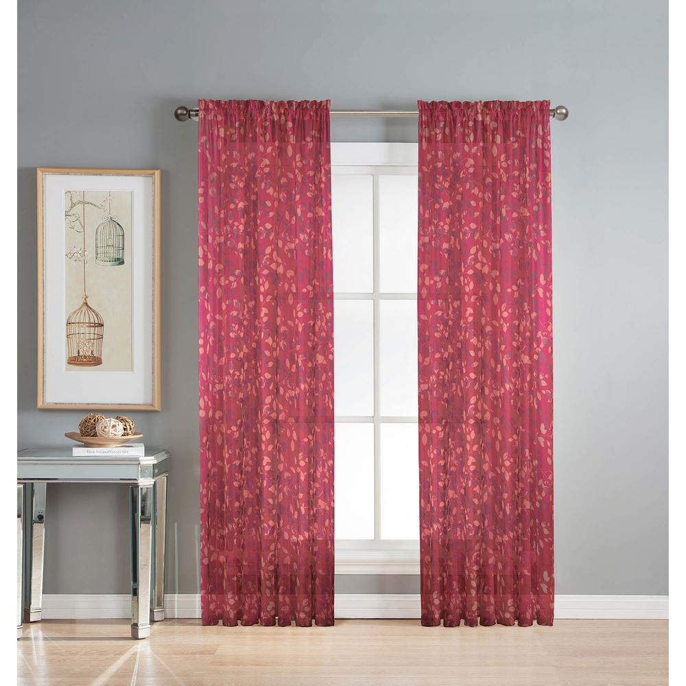 Window Elements Sheer Pinehurst Printed 54 In W X 84 L Rod Window Elements Sheer Pinehurst Printed 54 In W X 84 L Rod Pocket