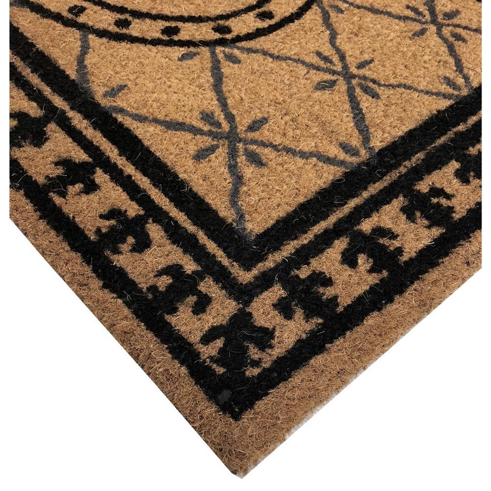 Monogrammed Y Nedia Home Super Scraper Bungalow Vinyl Coir Doormat 18 x 30