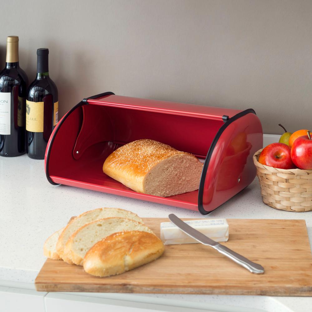 Red Bread Boxes Countertop Storage The Home Depot