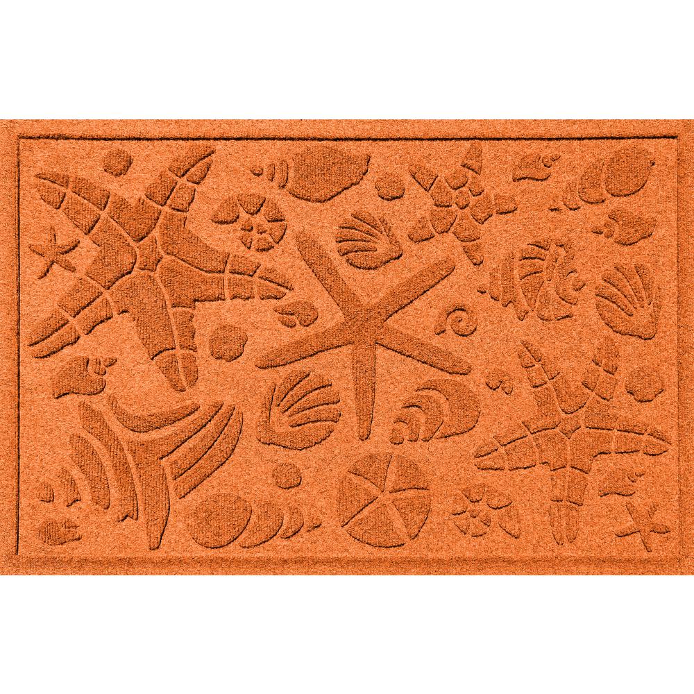 Aqua Shield Orange 24 inch x 36 inch Beachcomber Polypropylene Door Mat by Aqua Shield