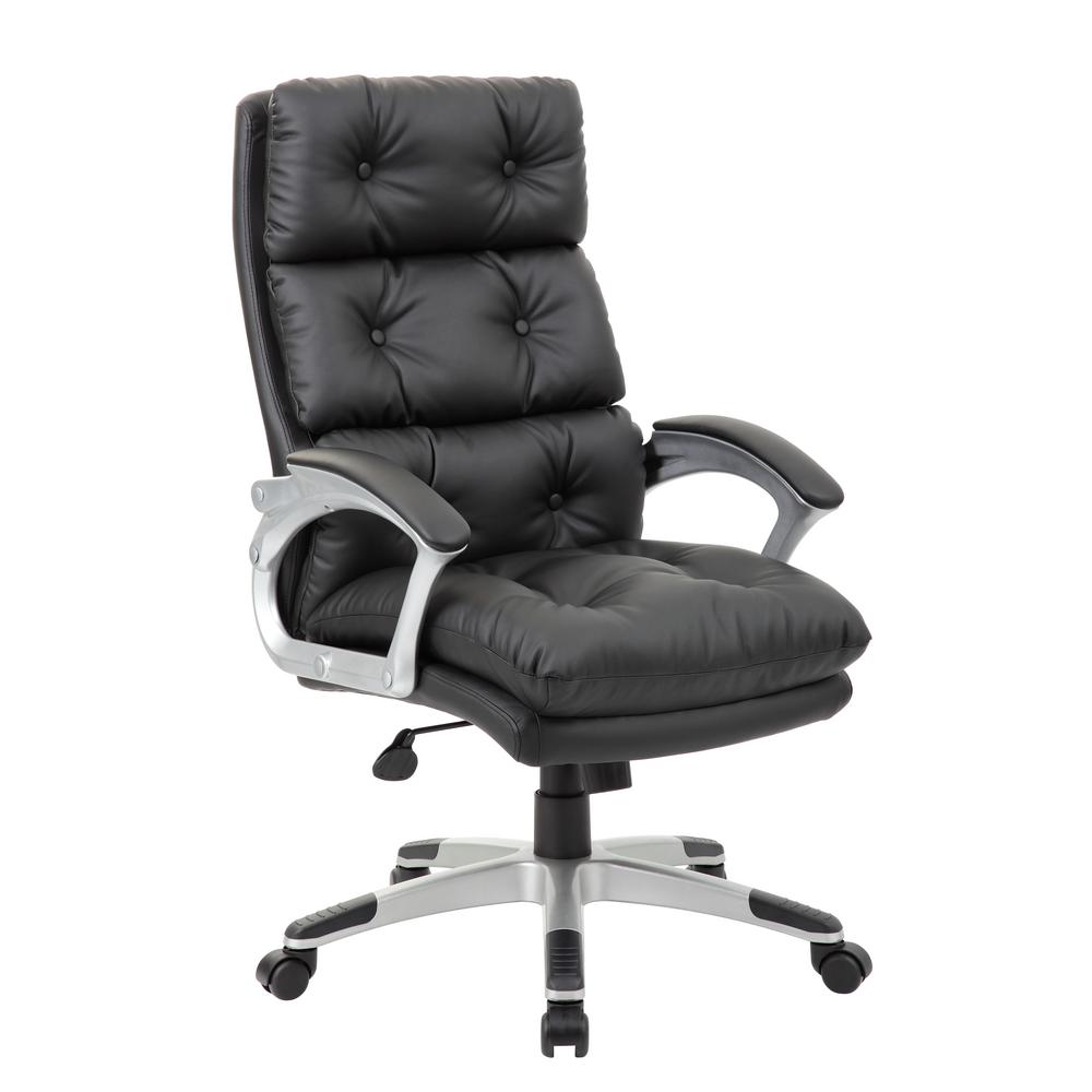 Black On Tufted Executive Chair B7371 Bk The Home Depot Black On Tufted Executive Chair