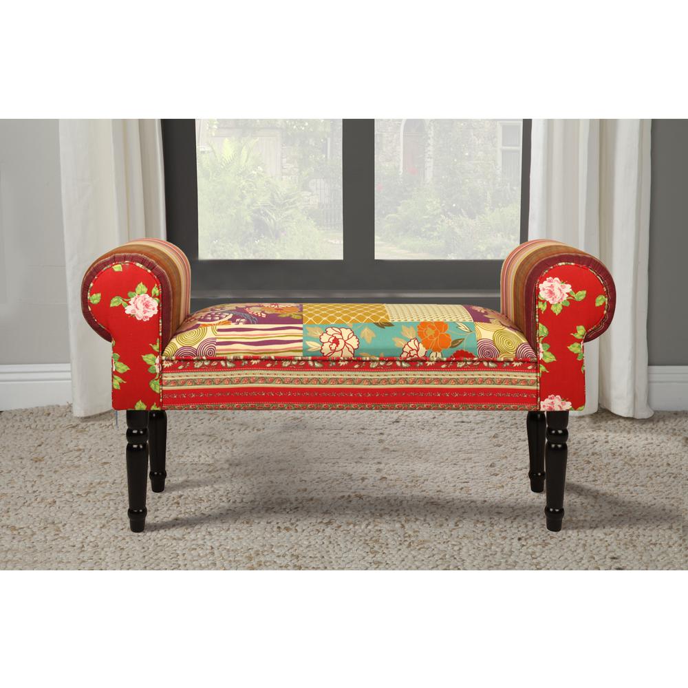 English Garden Patchwork Bench-DWC-253 - The Home Depot