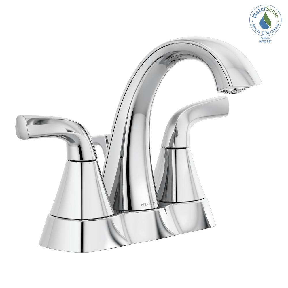 Peerless Parkwood 4 In Centerset 2 Handle High Arc Spout Bathroom