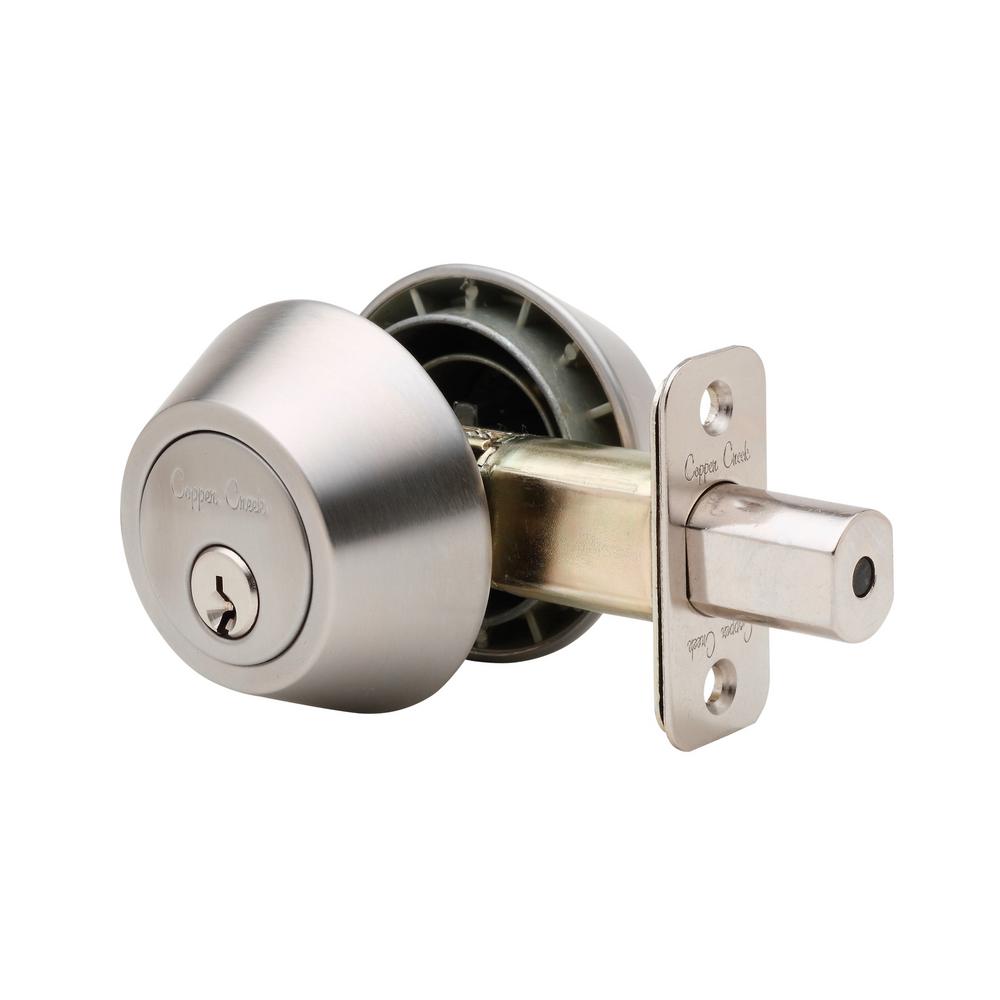 Toledo Fine Locks Double Cylinder Satin Stainless-Steel Deadbolt ...