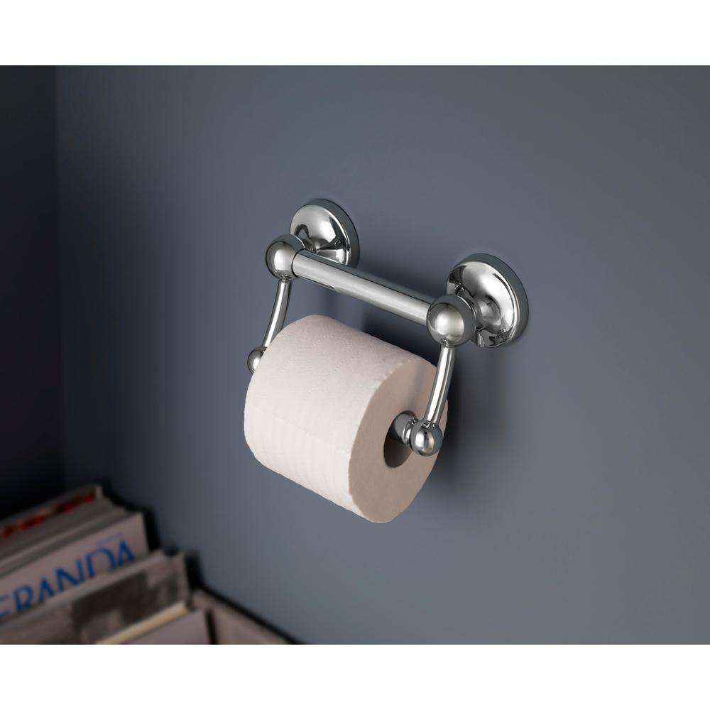 Toilet Tissue Paper Holder Chrome Freestanding Floor Spring-Loaded Zinc Gatco