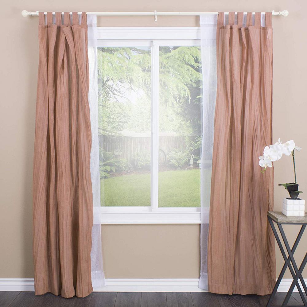 Montevilla 5 8 In Leaf Ball Telescoping Drapery Double Rod Set 26
