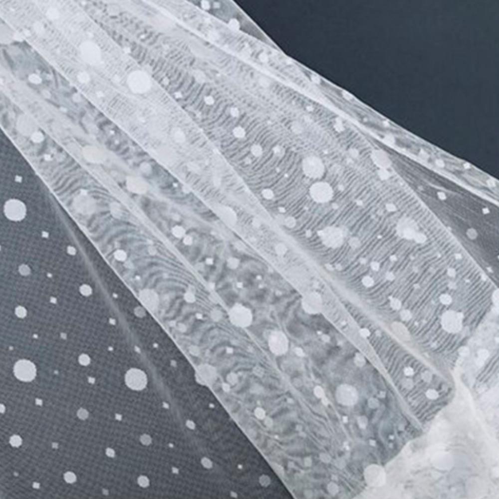 Manor Luxe Snow Dots Sheer Single Rod Pocket Curtain Panel In