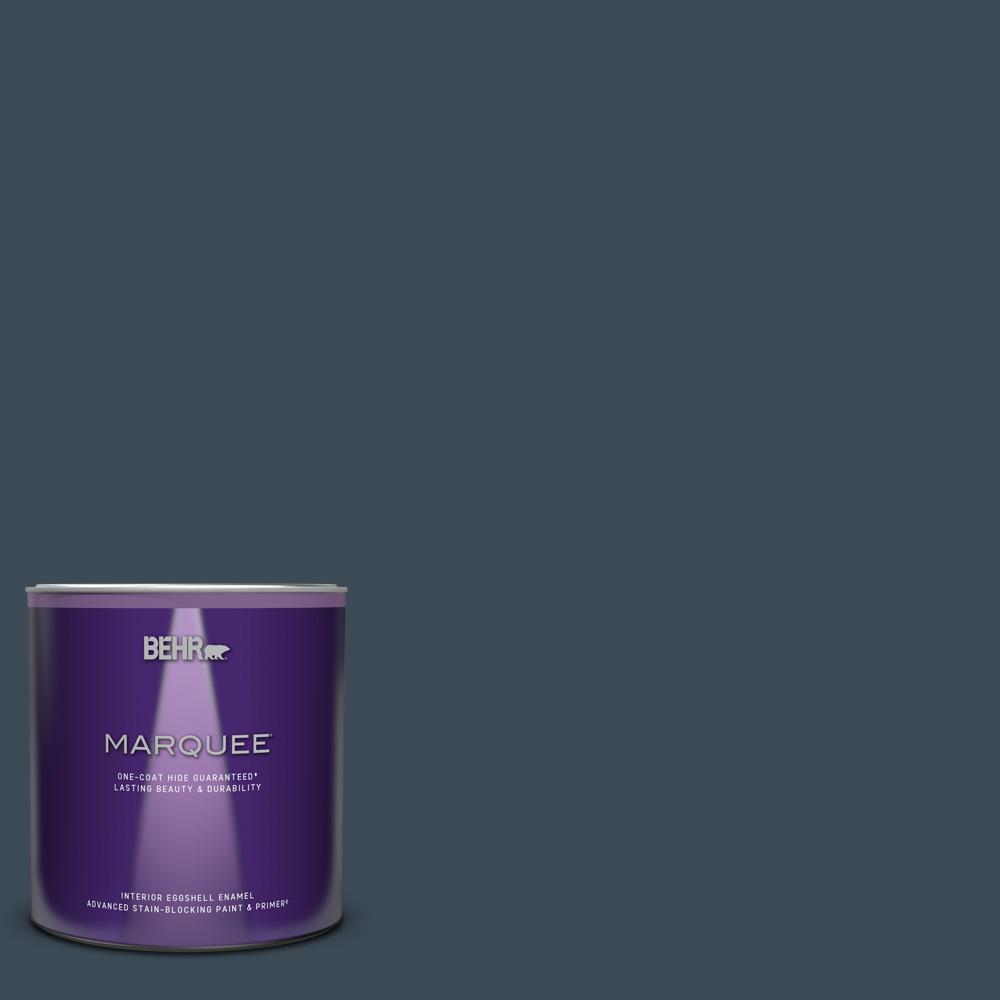 BEHR MARQUEE 1 qt. BXC26 New Navy Blue Eggshell Enamel Interior Paint