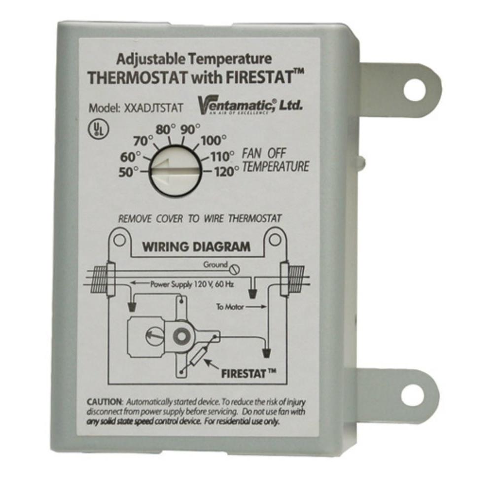 Ventamatic Cool Attic 10 Amp Programmable Thermostat With Firestat Xxfirestat The Home Depot