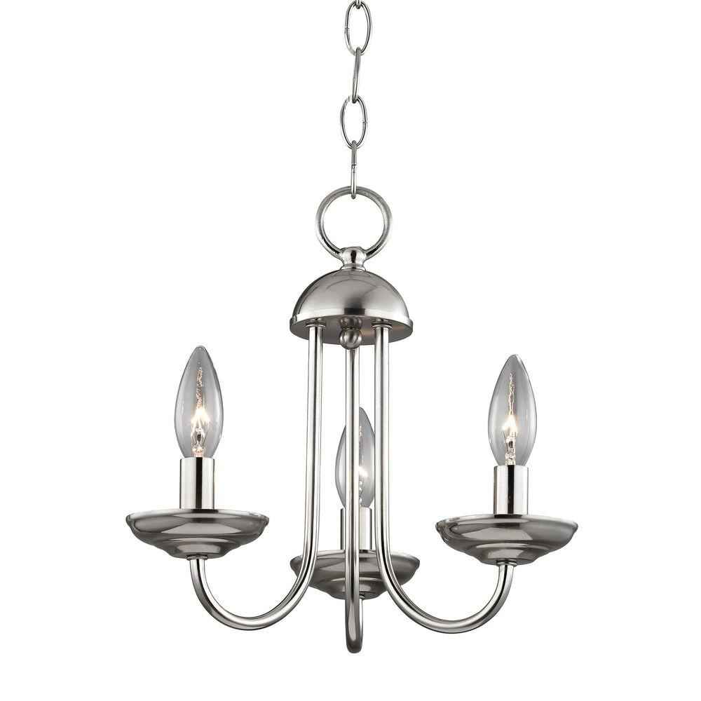 Titan Lighting Williamsport 3 Light Brushed Nickel Mini Chandelier Titan Lighting Williamsport 3 Light Brushed Nickel Mini Chandelier