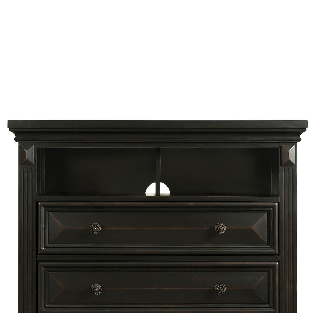 Picket House Furnishings Trent Antique Black Media Chest Cy600tv