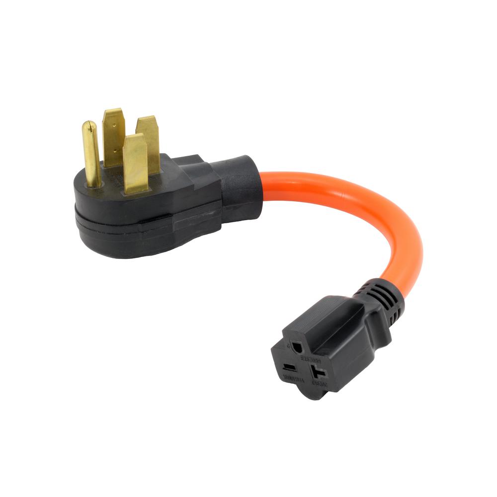 AC WORKS 10/3 STW 1 ft. 14-50P 50 Amp RV/Range/Generator Plug to 6-15/20R 20 Amp... by AC WORKS