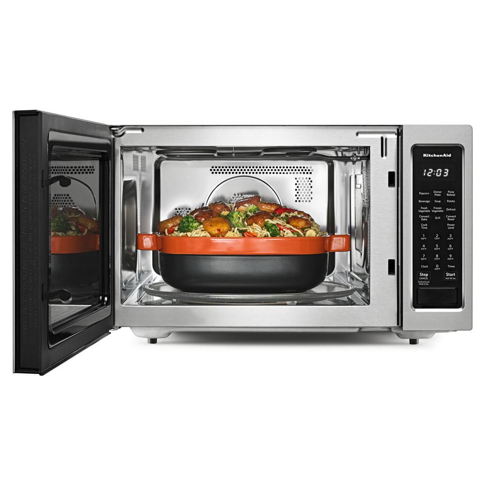 Kitchenaid 1 5 Cu Ft Countertop Microwave In Stainless Steel