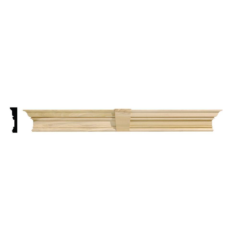 Ornamental Mouldings PED01SGL 1.68 in. x 6 in. x 537/8 in. White Hardwood Single Wide