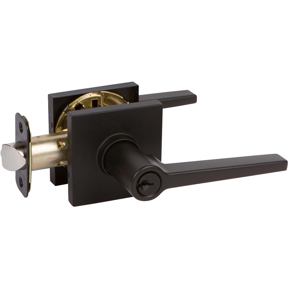 Delaney Tulina Contemporary Style Black Straight Entry Door Lever