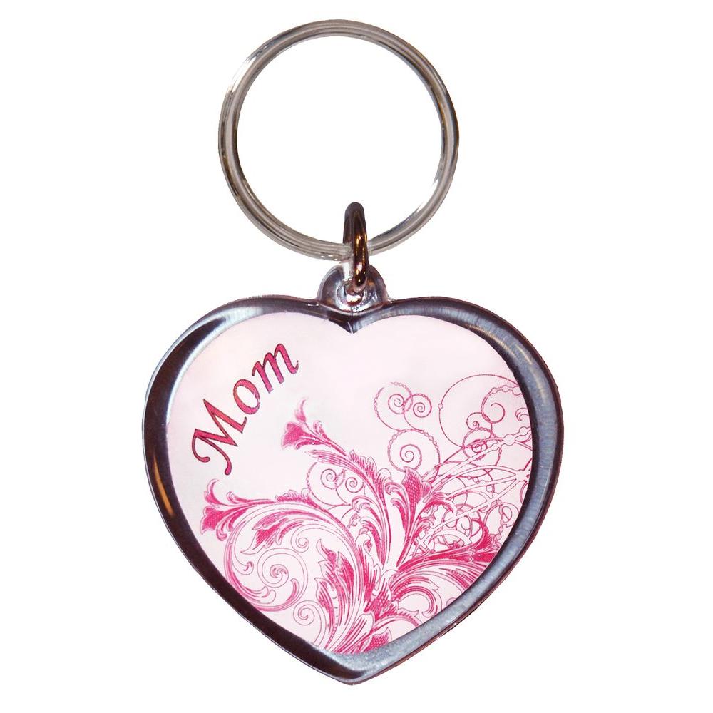 The Hillman Group Mom Heart Acrylic Key Chain (3Pack)711387 The