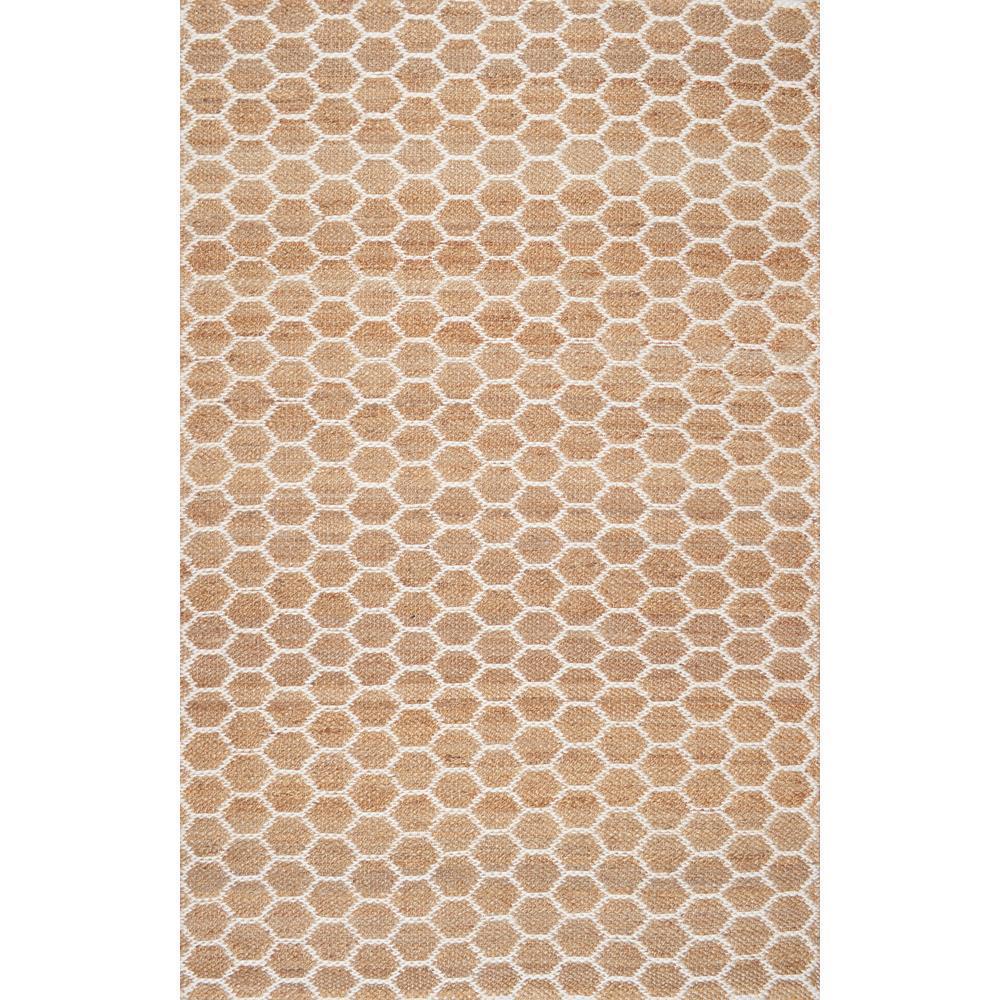 Nuloom Reversible Honeycomb Alisha Jute Natural 8 Ft X 10 Area Rug
