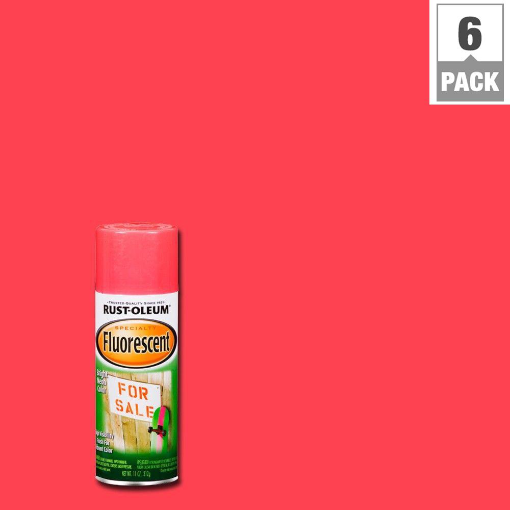 Pink Glow In The Dark Paint Craft Home Depot Fluorescent Pink Spray Paint 6 Pack