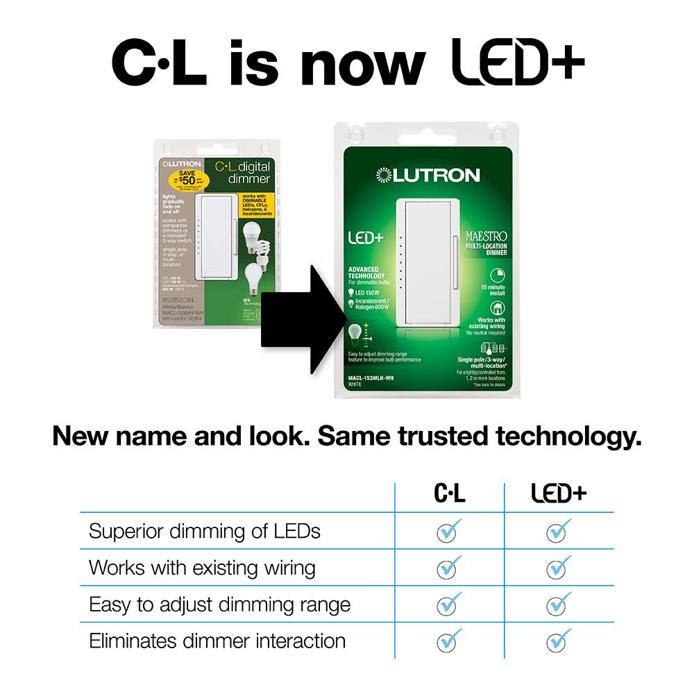 maestro led dimmer switch for dimmable led halogen and incandescent bulbs single pole or multi location bluestone