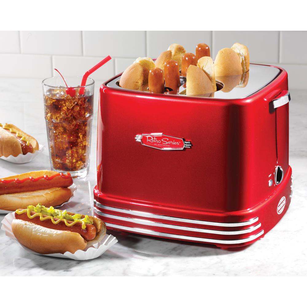 Nostalgia 4Dog Red Hot Dog Toaster RHDT800RETRORED The Home Depot