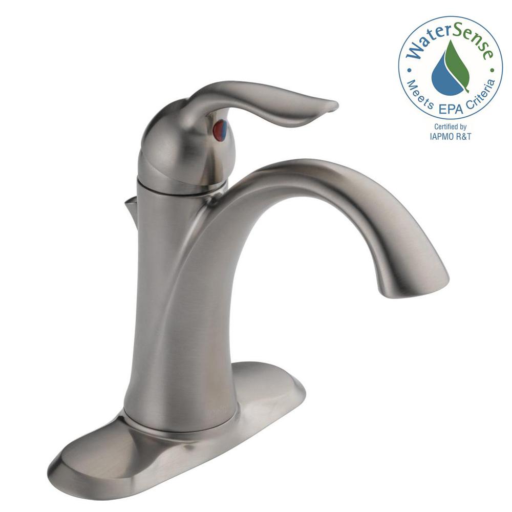 Stainless Delta Single Handle Bathroom Sink Faucets 538 Ssmpu Dst 64 300 