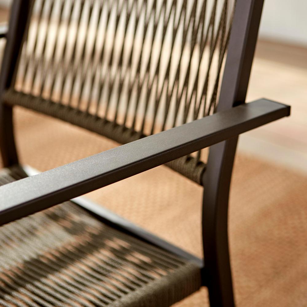 Stylewell Mix And Match Stackable Outdoor Patio Rope Dining Chair Dp562z The Home Depot