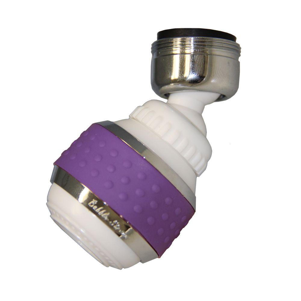 Bubble Stream 1 5 Gpm Soft Grip Water Saving Swivel Spray Aerator In Bubble Stream 1 5 Gpm Soft Grip Water Saving Swivel Spray Aerator In White And