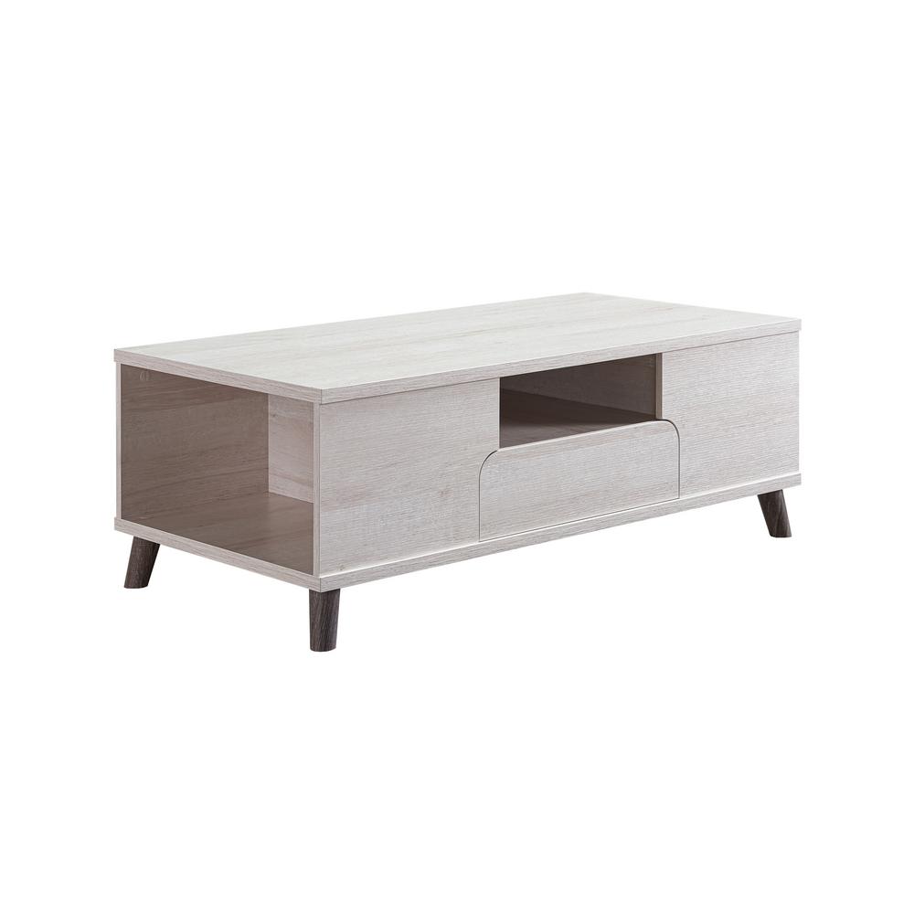 Ameriwood Home Wellshire 48 in. Brown Large Rectangle MDF Coffee Table ...