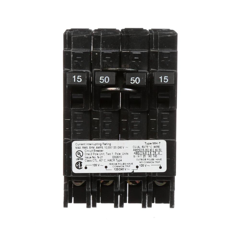 Murray 50 Amp Double-Pole and (2) 15 Amp Single-Pole Type