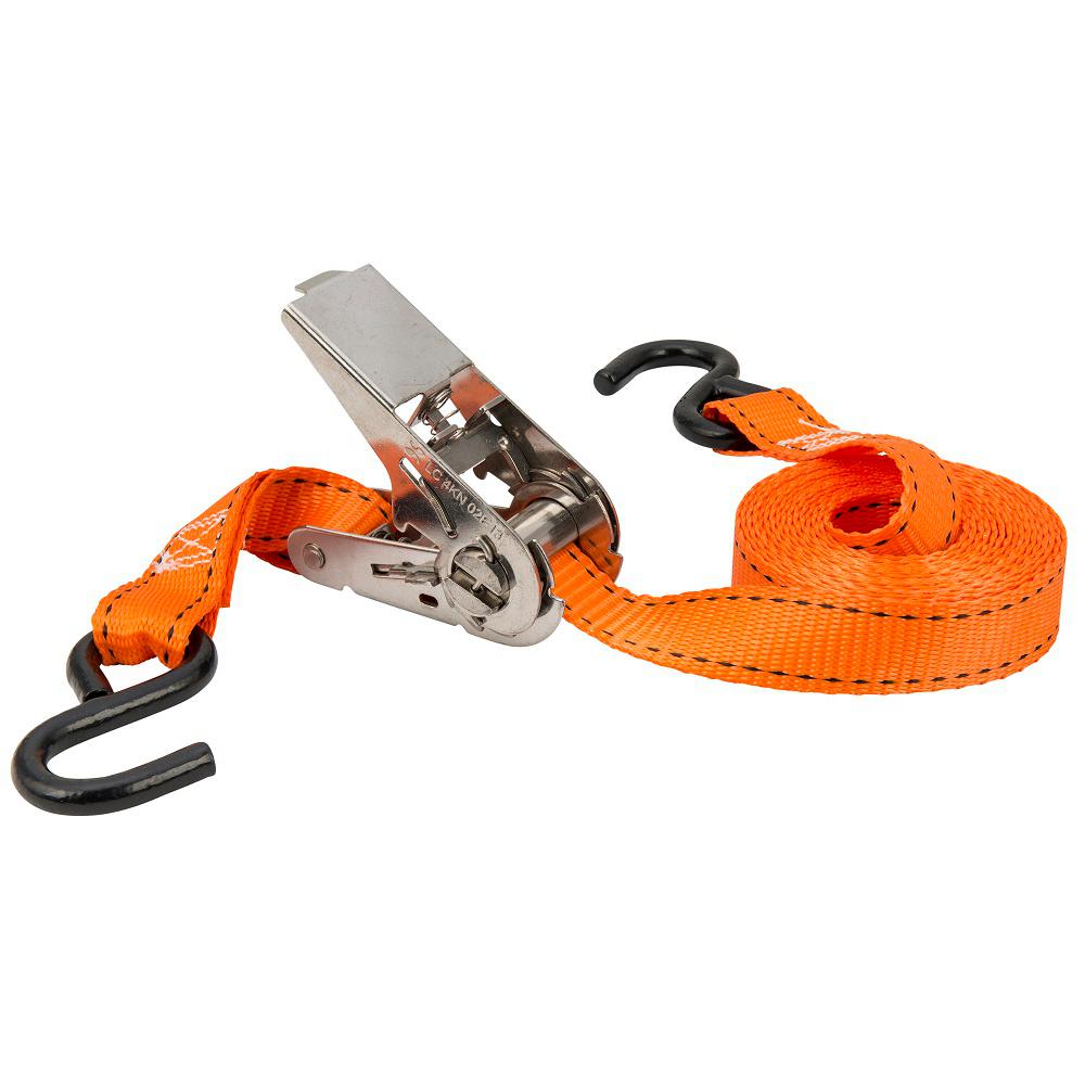 Black TOPNEW 1 x 10 Ratchet Tie Down Strap 1 Pack