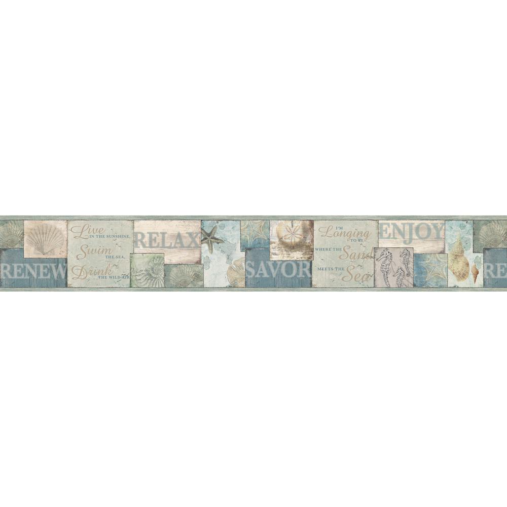 Chesapeake Sagamore Blue Cape Cod Wallpaper Border SampleDLR53511BSAM