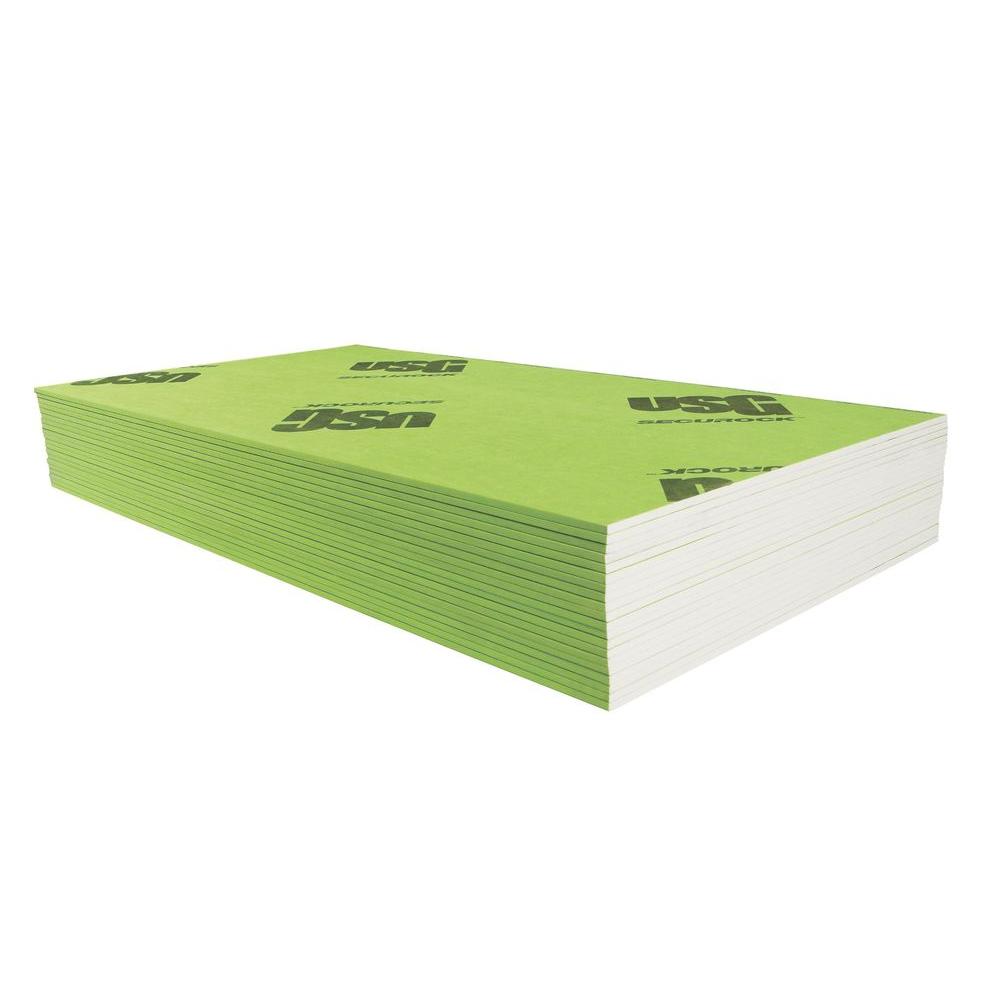 Usg Securock Brand 1 2 In X 4 Ft X 8 Ft Glass Mat Sheathing